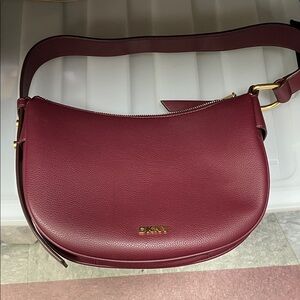 DKNY Wine Red Shoulder Bag